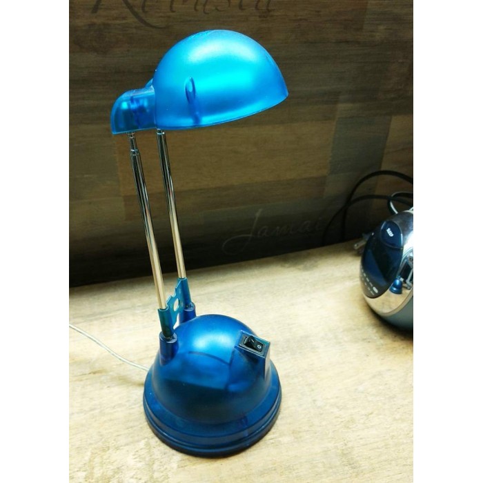 Lampe de bureau acrylique bleue